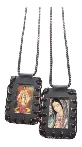 10 Escapulario De La Virgen De Guadalupe Con Juan Diego 3x4