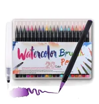 Comprar Plumones Punta Pincel Watercolor X 20 Colores + Pincel Agua