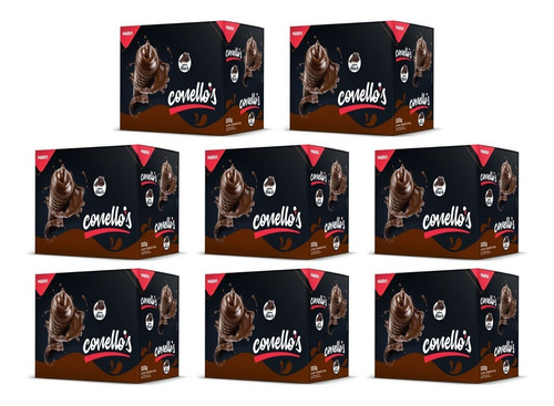 Kit Conello's Cone Recheado Marvi Chocolate Black - 64 Cones