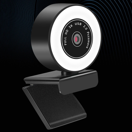 Cámara Web 2k Con Anillo De Enfoque Fijo De 1080p