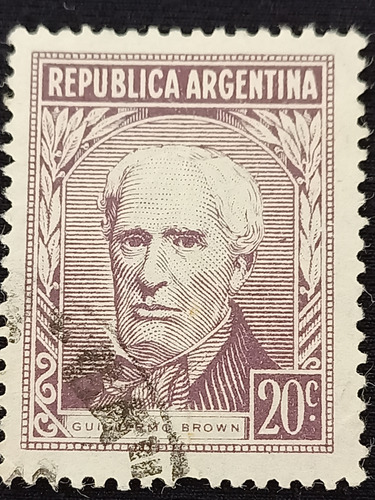 Estampilla Antigua De Argentina. Guillermo Brawn