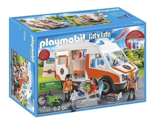 Playmobil Ambulancia De Rescate Con Luces Y Sonido 70049 Ed