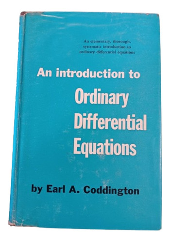 Ordinary Differential Equations. Earl A. Coddington (Usado)