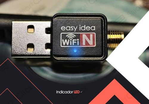 Imagen 3 de 10 de Adaptador Wifi Usb Pc Receptor 300 Mbps Realtek Antena 5db
