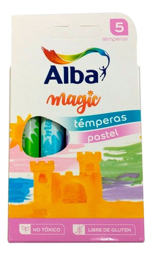 Alba Magic Temperas Surtido Pastel  X5  Canalejas
