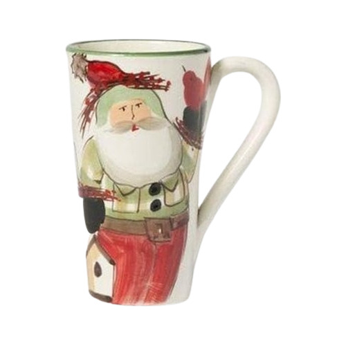 Taza Santa Claus St Nick Vietri Pintada Mano Italia  Latte