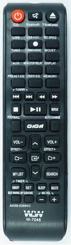 5 Controle Remoto Som Samsung Giga Ah59-02694c / Mx-js5000 