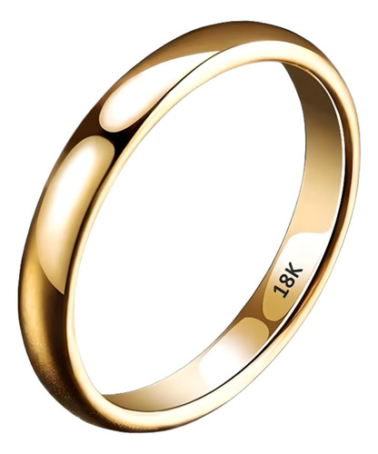 Anillo Compromiso Matrimonio Mujer Y Hombre Oro 18 K, Banda
