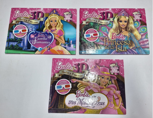 Barbie 3d Libro S/lentes (lote X 3 Libros ) Le689