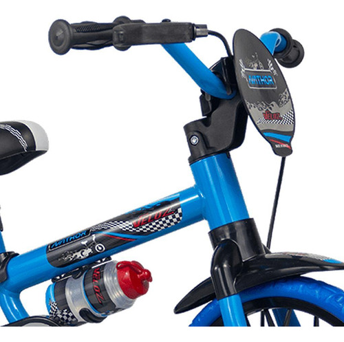 Bicicleta Infantil Aro 12 Veloz Com Capacete Preto - Nathor