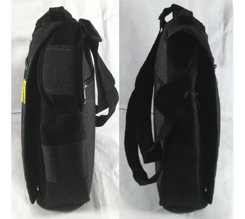 Imagen 3 de 8 de Morral Caterpillar Porta Tablet iPad Hasta 12 Pulgadas Plomo
