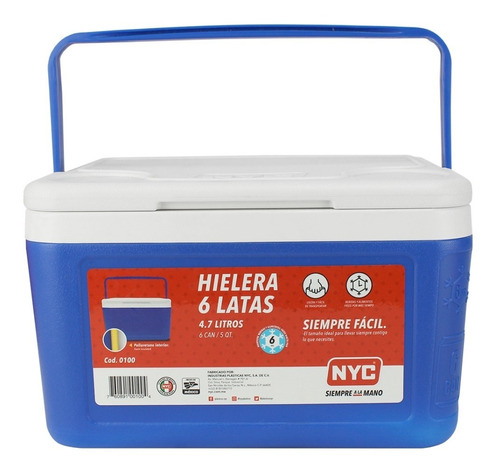 Hielera Nevera 4.7 Litros Portátil Camping Cooler 6 Latas !