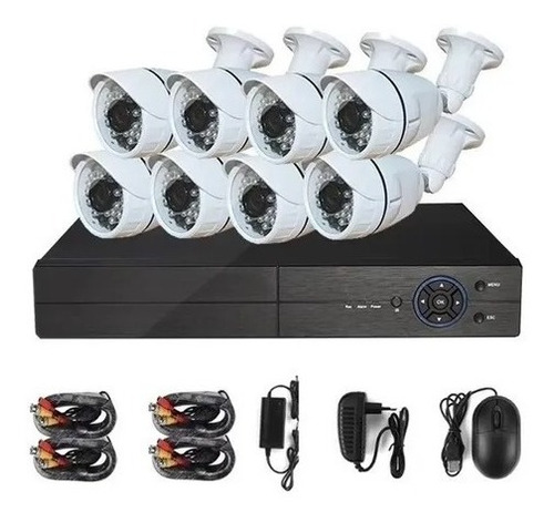 Kit De Seguridad Dvr 8 Canales Con 8 Camaras 2mp Ahd