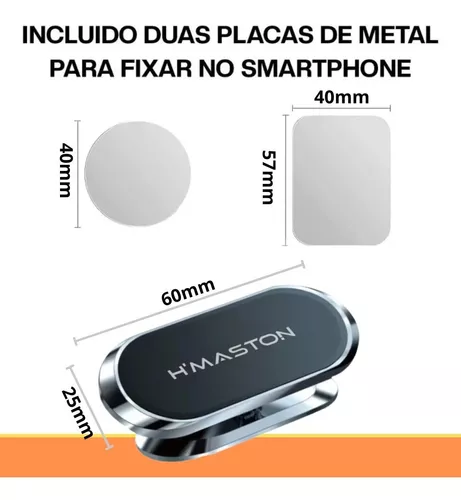 Suporte Celular Para Carro Mini Magnético Imã Imperceptível