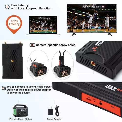 Kit 13 Transmissor De Vídeo Hdmi Wireless Full Hd Até 200mts