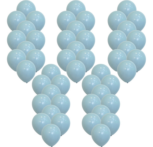Globos Premium 10 Pulgadas X 50 Unidades Celeste Vintage