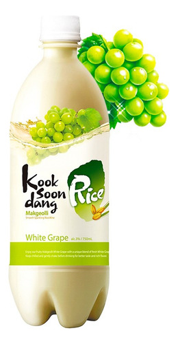 Makgeolli White Grape Kook Soon Dang Sabor Uva 750 Ml.