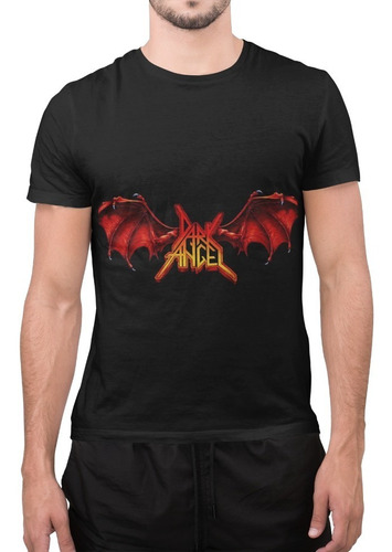 Polera Unisex Dark Angel Metal Rock Alas Estampado Algodon