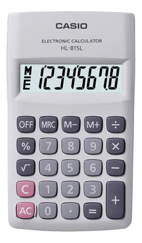 Calculadora De Bolsillo Casio Hl 815l Color Blanca, Obelisco Color Blanco