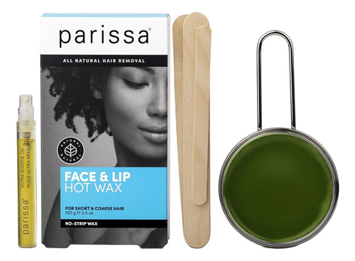 Parissa No-strip Face & Lip Hot Wax Kit Para Depilación Cort