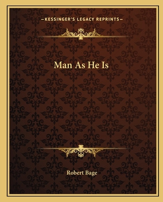 Libro Man As He Is - Bage, Robert