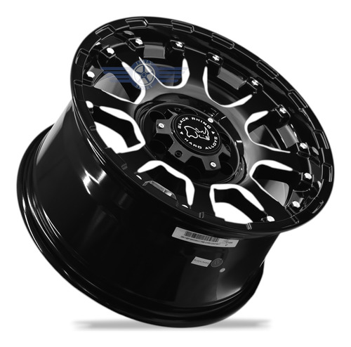 4 Rines 17 Black Rhino Sierra 6-139.7 Tacoma Hilux Chevrolet Gloss Black W/milled Spokes