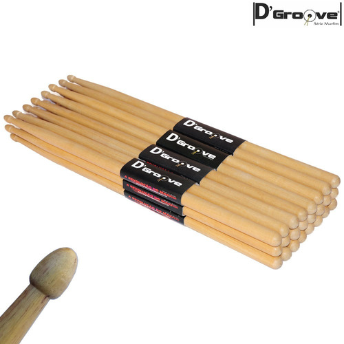 Baquetas Para Bateria 5a D'groove Longa - Compre 15 Pague 12