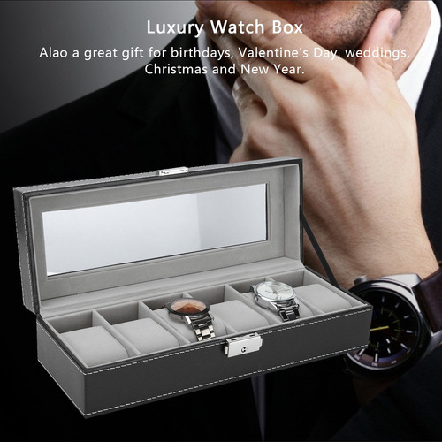 I Caja De Reloj Organizador Display Delicate 6 Rejillas