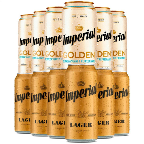 Combo Cerveza Imperial Golden + Lager X 12 Latas 473cc 