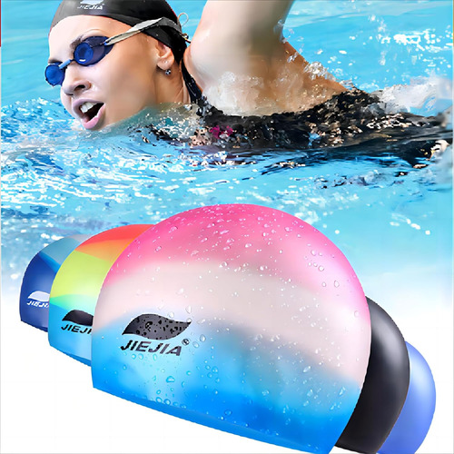 Gorro De Natación De Silicona Para Mujer Hombre, Apto Par...