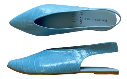 Imagen 3 de 8 de Zapato Flat Dama Puntal Felipe Rentería Drilo Tallas Extra