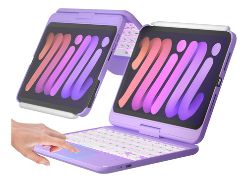 Nokbabo iPad Mini Sexta Caja Con Teclado (8.3 Pulgadas), Luz