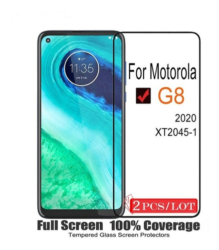 Film Vidrio Templado Glass Para Moto G8 Full 21d Xt2045