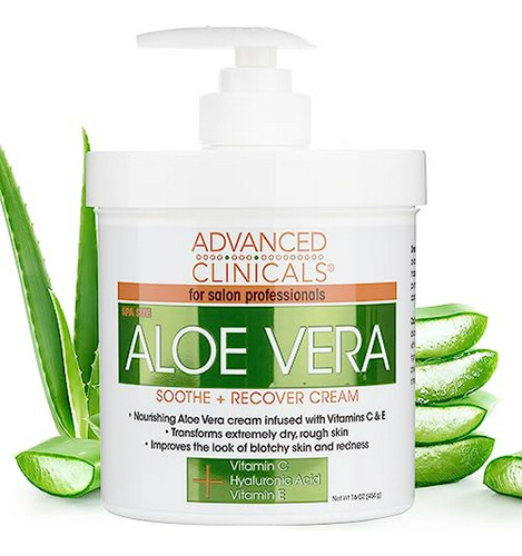 Crema Corporal Hidratante Aloe Vera Y Vitamina C 16 Oz.