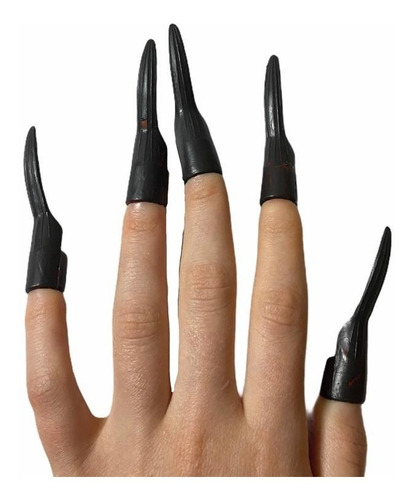 Uñas Negras De Bruja Para Halloween