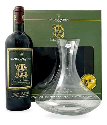 Kit Santa Carolina Reserva De Família 750 Ml + Decanter