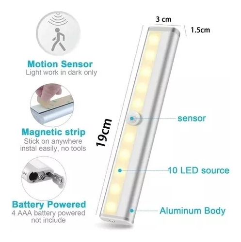 Sensor De Movimiento De Luz Para Armario De Pasillo De 3 Pie