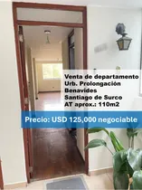 Comprar Departamento En Venta En Surco | Excelente Ubicación | Frente A Parque | Zona Tranquila | Cerca A La Municipalidad De Surco Sede Loma Amarilla | Prolongación Benavides