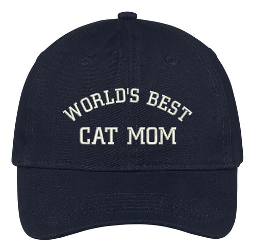 Trendy Shop Worlds Best Cat Mom Gorra De Algodón De Lujo Bor