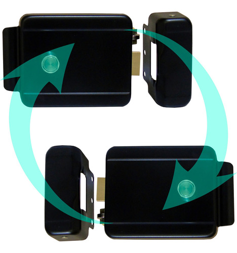 Kit 3 Chapas Eléctrica Apertura Interna Botón Alta Seguridad Color Negro