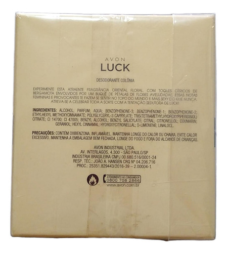 Avon Luck For Her Feminino Deo Parfum 50ml (Ășltimo, Raro E Descontinuado)