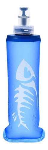 Garrafa Squeeze Silicone Soft Azul Dobrável 250ml Veidoorn