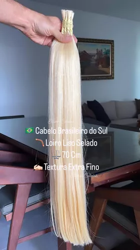 Cabelo Loiro Lindo, Produto p/ Cabelos Feminino Cabelo Brasileiro Do Sul  Nunca Usado 89840330