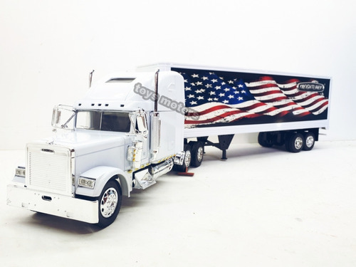 Trailer Freightliner Class Xl Escala 1:32 Caja Seca New Ray Color Blanco