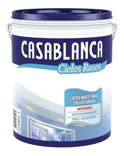 Casablanca Cielorraso Pintura Latex Antihongo 10lts Blanco