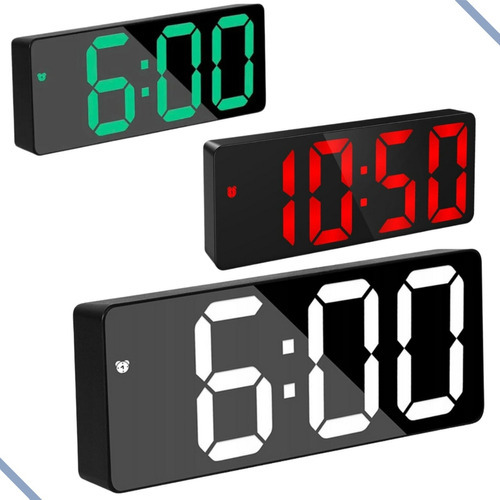 Relógio De Mesa E Parede Digital Led Com Data Alarme