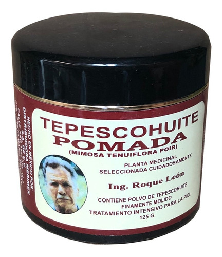  Pomada Tepescohuite (125 Gr) Roque Leon Fragancia Natural Tipo de envase Frasco