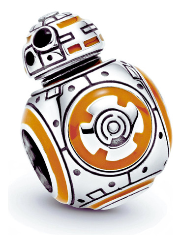 Charm 100% Auténtica Plata 925 Robot Bb-8 Star Wars