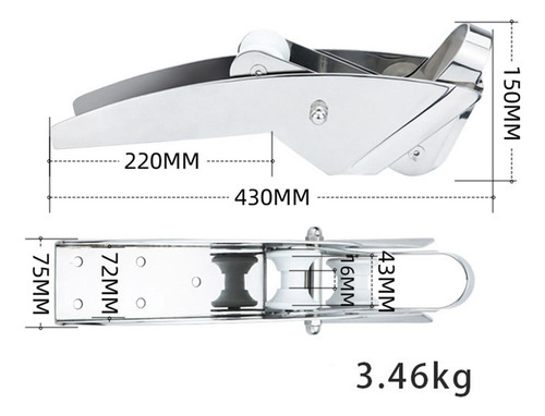 Boat Bow Anchor Roller Marine Anchor Roller Fácil