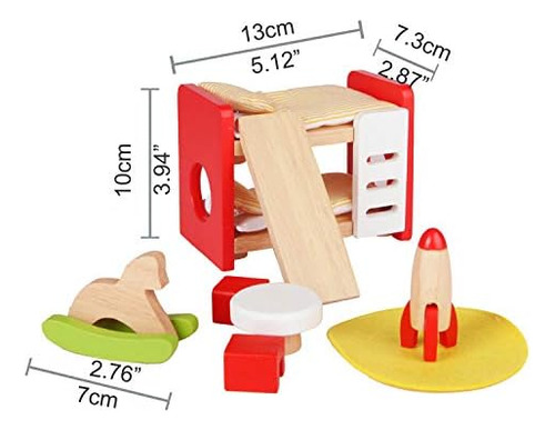 Muebles De Casa De Muñecas De Madera Hape Habitación Infanti
